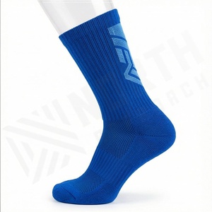 Blue Crew <b>Socks</b> for <b>Running</b> Breathable Cotton Athletic Sport <b>Socks</b> Summer Adult Size Standard Knitted Solid Color - Product Image 3