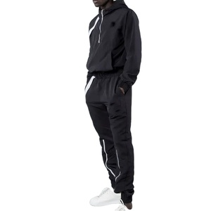 2025 venta al por mayor de alta calidad Zip Stand Collar hombres cortavientos entrenamiento personalizado chándal de nailon transpirable a prueba de viento estilo Casual - Product Image 3