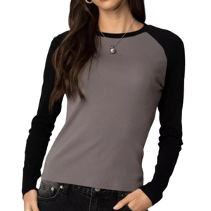 Camiseta de Manga Larga para Mujer, Ecológica y Moderna, 100% Algodón Jersey, Teñido Liso, Secado Rápido y Transpirable, Diseño Primavera/Verano - Product Image 5