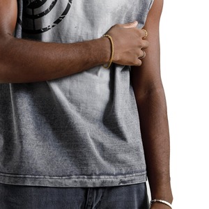 Vintage Acid Wash Sleeveless T Shirt Custom Screen Print Cropped Washed Summer Tank Tops Breathable Lightweight <b>No</b> Sleeve Jersey - Product Image 4