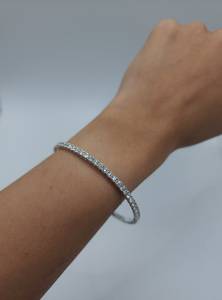 5 CT Lab Grown Diamond <b>Bangle</b> <b>Bracelet</b> in 14K Gold | IGI Certified Luxury Bridal Jewelry for Women - Product Image 2