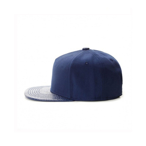 Unisex Navy Blue 6-Panel Baseball <b>Cap</b> Fitted Solid Color Twill Fabric Casual Style Adult Hat - Product Image 5