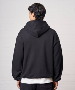 Sudadera con capucha extragrande con cremallera y logotipo personalizado para hombre, de algodón grueso y forro polar, estilo urbano, con hombros caídos, cremallera completa, venta al por mayor OEM - Product Image 4