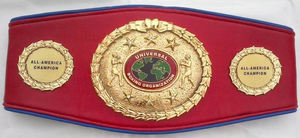 Ceinture de championnat personnalisée verte avec drapeaux du monde et emblèmes portraits, design en métal - Product Image 2
