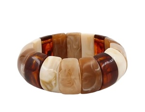 Pulsera de Resina de Lujo con Mezclas de Colores Artísticas, Accesorio de Moda para Muñeca, Ideal para Colecciones de Boutique - Product Image 3