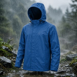 Hot Sales Custom Formal Outdoor <b>Windbreaker</b> Hiking Sportswear Breathable <b>Camping</b> Jacket Waterproof Stand Collar Front Logo - Product Image 3