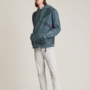 Nouveauté : Sweat à capuche décontracté pour homme, coupe classique, 100 % coton biologique, délavé à l'acide, couleur unie, pour l'hiver - Product Image 2