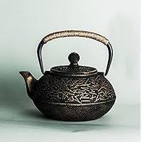 กาน้ำชาโลหะแบบจีนโบราณพร้อมฝาปิดและด้ามจับโลหะ - Product Image 2