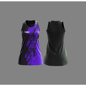 Ensemble de maillots de netball professionnels |   Uniforme de netball par sublimation avec logo, nom et numéro de l'équipe |   Polyester respirant - Product Image 3