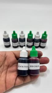 ขวดหมึกเฮนน่า 10 มล. สีดำและสีแดง สำหรับลายเฮนน่าชั่วคราว ศิลปะบนร่างกาย และการใช้งานระดับมืออาชีพ - Product Image 5