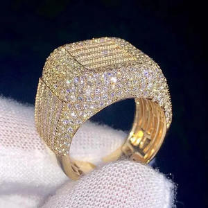 Luxury Iced Out Gold <b>Ring</b> for Men Hip Hop Style Micro Pave CZ Diamond <b>Statement</b> <b>Ring</b> Hot Selling Jewelry - Product Image 2