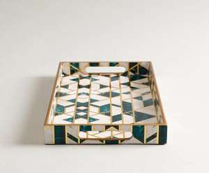 Bandeja de Esmalte con Estampado Floral, Bandeja de Esmalte con Logotipo Personalizado, Bandeja de Esmalte Resistente para Alimentos - Product Image 3