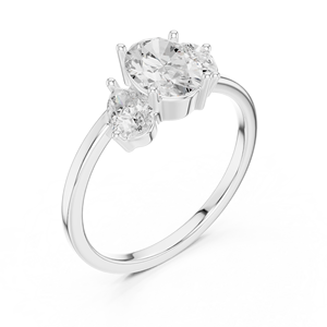Bague de fiançailles en argent 92,5 avec diamant taille émeraude, bague de mariage classique en moissanite pour femme - Product Image 4