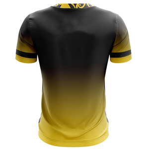 T-shirts athlétiques personnalisés pour hommes 100% coton maillots à motif solide de sublimation de teinture complète uniformes d'équipe personnalisés - Product Image 2