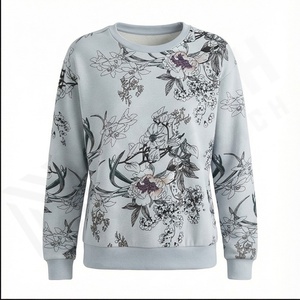 Elegante sudadera de algodón y poliéster de gran tamaño, diseño personalizado con ajuste relajado único, ropa de invierno informal suave con logotipo frontal - Product Image 2