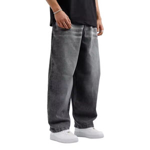 Jean en denim tendance pour homme, pantalon en denim décontracté pour homme, coupe slim, extensible, style streetwear, en vente avec logo personnalisé - Product Image 2