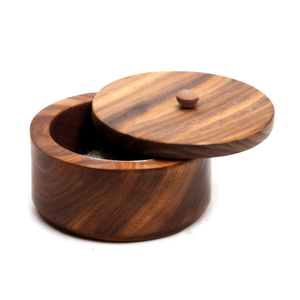 Boîte à sel ou à épices en bois d'acacia, boîtes à épices en bois, pots à épices, contenants, boîte de rangement pour assaisonnements avec couvercle magnétique pivotant, cuisine - Product Image 3