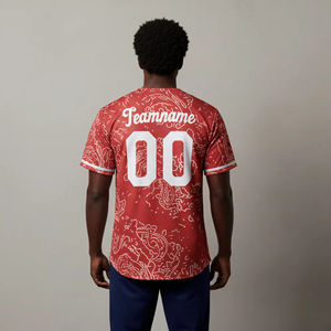 Jersey de Béisbol Transpirable de Talla Grande para Hombre, 100% Poliéster, Color Sólido, Impresión por Sublimación, Antibacteriano, OEM, Superventas - Product Image 2