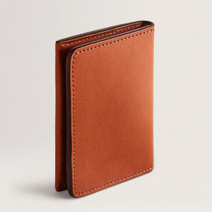 RAHRAJ ENTERPRISES Cartera Bifold de Cuero Rojo para Hombre, Tarjetero Delgado, Estuche Genuino para Pasaporte de Viaje, Modelo Elegante para Niños - Product Image 1