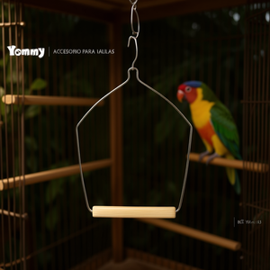 Giocattolo per Uccelli a Forma di Porta Yommy 23cm per Accessori Gabbia Pappagalli - Product Image 3