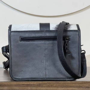 New Arrival High Quality Hair on Cowhide Tooled Leather Handbags Unique Floral Buckle Design Crossbody <b>Women</b> <b>Messenger</b> <b>Bags</b> - Product Image 5
