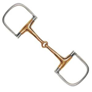 Broca Kimberwick duradera de acero inoxidable de 5 pulgadas con boca de rodillo de cobre D Cheeks para productos de caballos - Product Image 3