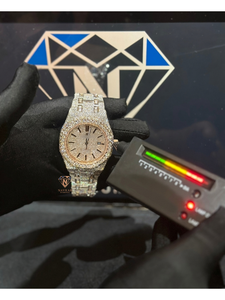 Reloj de Moda con Cuarzo y Moissanita, Correa de Plata de Ley, Esfera de Cristal - Edición Limitada, Reloj de Lujo - Product Image 2