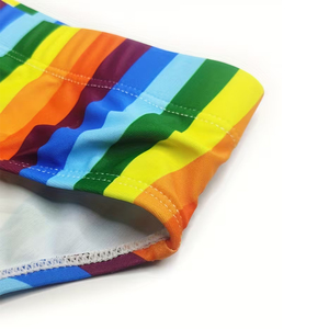 OEM Service <b>Men's</b> Casual Board Swim Shorts Elastic Waist Multicolor Quick Dry Eco-Friendly 100% Polyester Adult's Swimming <b>Trunk</b> - Product Image 3
