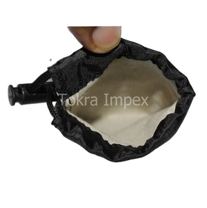 กระเป๋าปิดแบบมีเชือกรูดป้องกันการสาดโลโก้ผ้าโพลีเอสเตอร์พร้อมบุผ้าฝ้ายและล็อคสายปอกระเจา - Product Image 2