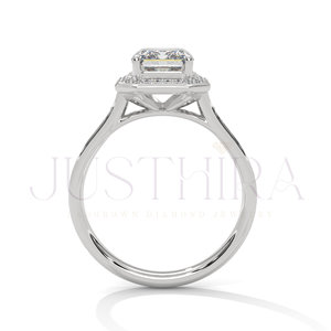925 <b>Silver</b> Premium Design 14k Rose Gold Engagement <b>Ring</b> Classic Proposal <b>Ring</b> With <b>Emerald</b> Cut Moissanite Diamond Wedding <b>Ring</b> - Product Image 5