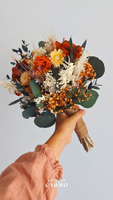 Buket Pernikahan Pengantin Gaya Rustic Boho dari Rumput Pampas Putih, Bunga Kering, Buatan China
