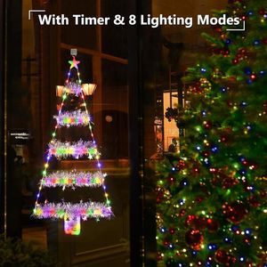 Luci di Natale LED Multicolore da 80 cm per Interni, a Batteria, Decorazioni da Appendere a Parete o Finestra per le Festività - Product Image 2