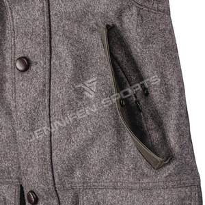 Veste de chasse pour homme en duvet d'oie, 100% laine, haut de gamme, longue, personnalisée, chaude, veste de chasse sur mesure - Product Image 4