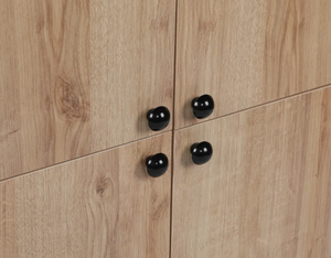 Premium Quality Natural Wood Storage Cabinet Modern Four Door Floor Standing Cupboard Stand for Home and Office Interior - Product Image 5