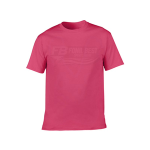 T-shirts pour hommes grande taille couleur rouge, design tendance et élégant, décontracté, col rond, couleur unie, 180 grammes, devant uni - Product Image 3