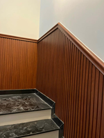 Panel de Pared de PVC WPC Ecológico, Moderno y Resistente al Agua, Fácil de Instalar, Diseño Ondulado, Insonorizante, Decoración para Hoteles, Venta al Por Mayor