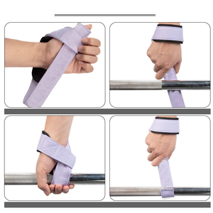 Custom Logo Training Gym Weight Lifting Gym Delicate Wrist Straps Anti Slip Self <b>Snapping</b> Weight Lifting Straps - Product Image 5