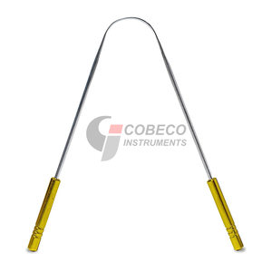 Curved Blade Tongue <b>Scraper</b> Contoured Stainless Steel Fits Tongue Shape Efficient Single-Swipe <b>Clean</b> - Product Image 2