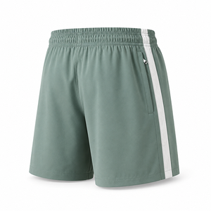 Pantalones Cortos Deportivos Personalizados para Hombre, de Secado Rápido, Cintura Media, con Franja Lateral Sólida, Cordón Ajustable, Poliéster y Elastano, para Verano, Atletismo, Running, Gimnasio, Fitness, con Bolsillos - Product Image 2