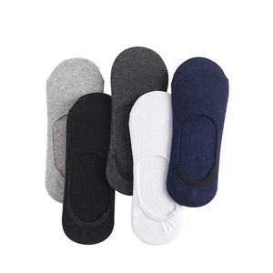 Chaussettes courtes en coton pour hommes, couleur unie, respirantes, fines, tricotées, pour usage quotidien, style été, haute qualité, logo personnalisé - Product Image 3
