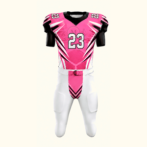 Nouvelle Arrivée - Ensembles d'uniformes de football américain pour hommes, personnalisables, vente en gros, manches courtes, respirants, grandes tailles pour équipe, MOQ 10 ensembles - Product Image 4