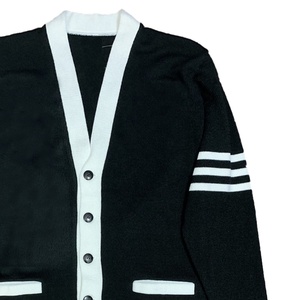 Wholesale Wide Greek House Custom Jacquard Embroidery Letter Logo Knitted Cozy V-neck Covered <b>Button</b> <b>Women</b> <b>Cardigan</b> Winter - Product Image 3