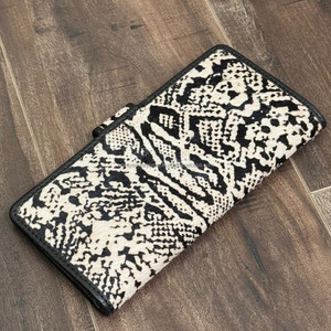 กระเป๋าสตางค์แบบยาวมีห่วงหนังวัวแท้ลำลองหนังวัวแท้แบรนด์เนมดีไซน์ใหม่2025แบรนด์ดัง - Product Image 5