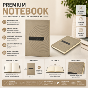 Custom Luxury A5 <b>Notebook</b> PU Leather Journal Metal Clasp Business Planner Gift <b>Set</b> - Product Image 6