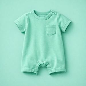 Mameluco Unisex para Bebé, 95% Bambú, 5% Elastano, Manga Corta, Ultra Suave, Transpirable, Antiarrugas, Cierre con Broches - Product Image 1