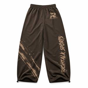 Men's baggy <b>trouser</b> <b>Elastic</b> <b>Waist</b> Drawstring Sweatpants Sublimation Printed Breathable Polyester Sporty Style Autumn Wear - Product Image 2
