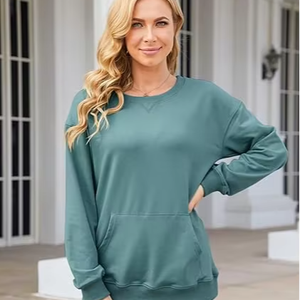 Sweat-shirt surdimensionné respirant en polaire à impression personnalisée pour femmes, style hiver le plus récent - Product Image 2