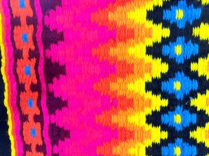 Colorful Zigzag Pattern Western Saddle Pad Polyester Material Fleece Lined Wool Shell Black Pink Yellow Blue Red <b>Orange</b> - Product Image 3