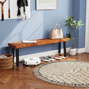 Versatile Acacia <b>Wood</b> Garden <b>Bench</b> Adjustable Foot Pads for Outdoor Dining Patio & Park for Hotels Outdoor Furniture - Product Image 5