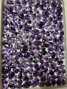 Pierre de cristal d'améthyste naturelle non taillée, brute et roulée, pierre précieuse violette pour la fabrication de bijoux et bracelets DIY - Product Image 2